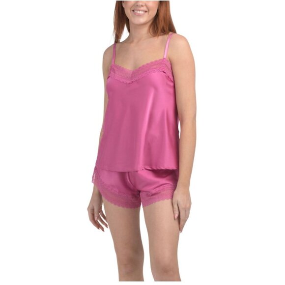 NWT Honeydew Pink Camisole w/Matching Elastic Waist Shorts Size Large - Picture 1 of 2
